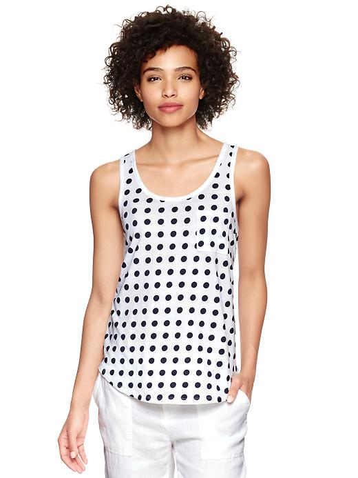 View large product image 1 of 1. Bleecker dot print tank