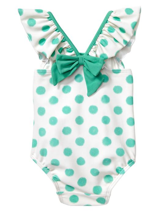 View large product image 2 of 2. Polkadot flutter one-piece