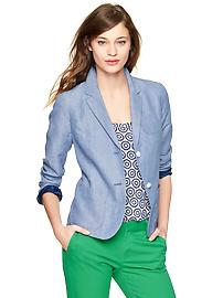 Thin-stripe academy blazer