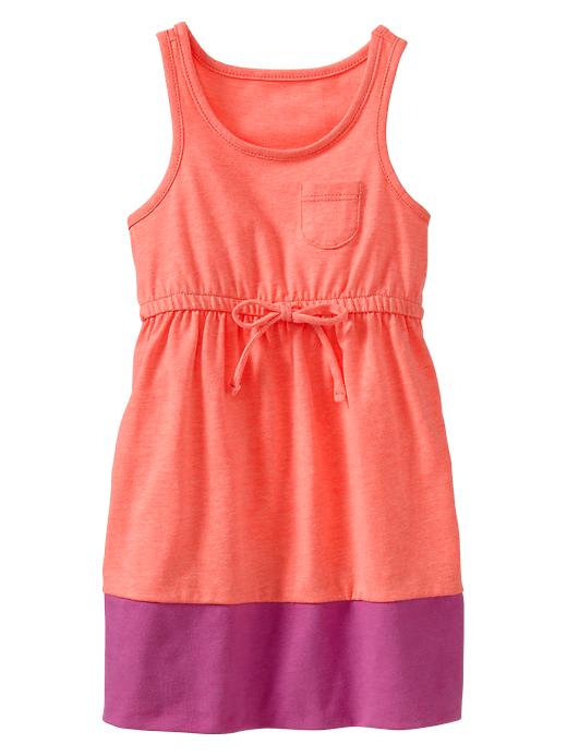 View large product image 1 of 1. Colorblock tank dress