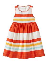 Open-back striped dress