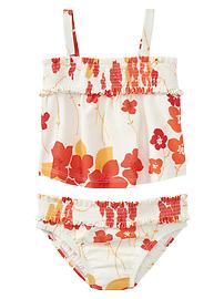 Smocked floral two-piece