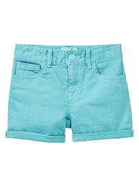 Classic neon denim shorts
