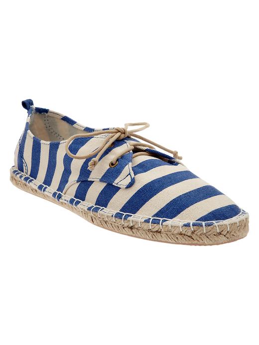 View large product image 1 of 1. Printed lace-up espadrilles