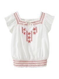 Embroidered square top