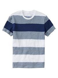 Wide chest stripe slub T