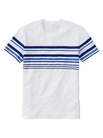 Chest stripe slub T