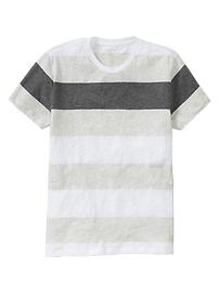 Wide chest stripe slub T