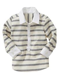 Striped poplin shirt