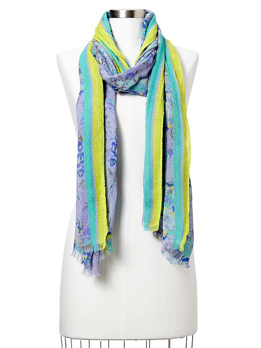 View large product image 1 of 1. Painterly garden scarf