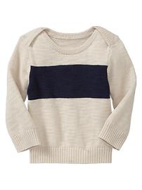 Envelope neck stripe sweater