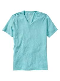 Slub V-neck T