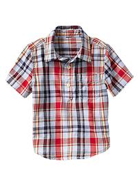 Americana plaid popover shirt