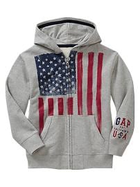 Flag zip hoodie