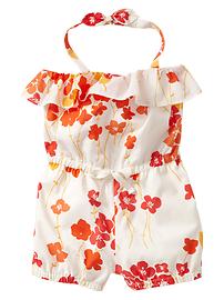 Floral halter romper