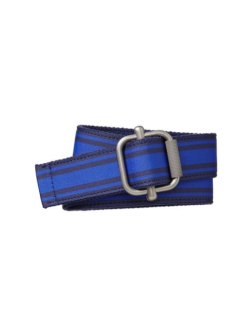 View large product image 1 of 1. Striped grosgrain belt