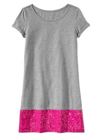 Sequin T-shirt dress