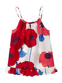 Floral ruffle tank