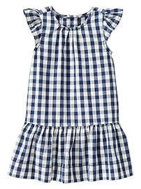 Checkered flutter dress