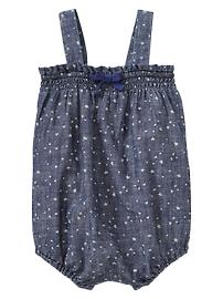 Star print chambray one-piece