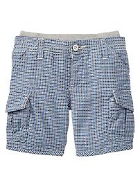 Plaid cargo shorts