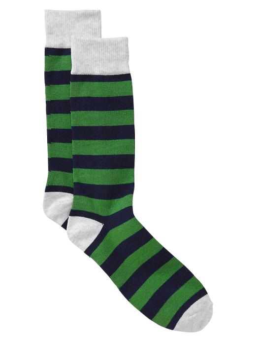 View large product image 1 of 1. Striped crew socks