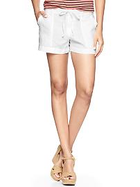 Linen drawstring shorts