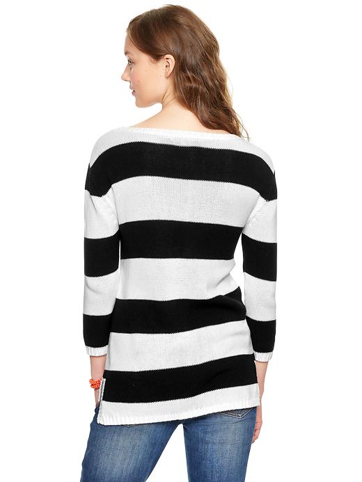 Image number 2 showing, Striped chunky knit sweater