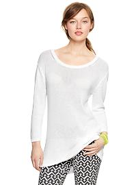 Step-hem sweater