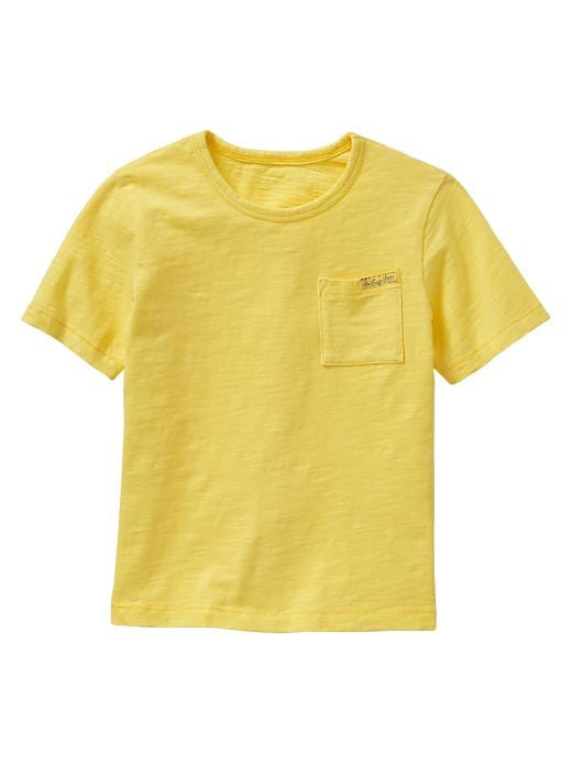 View large product image 1 of 1. Garment-dyed pocket T