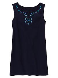 Embellished V-neck dress