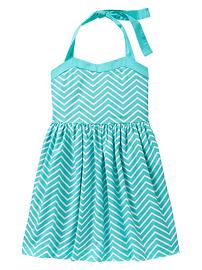 Printed halter dress