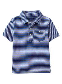 Thin striped polo shirt