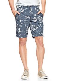 Island print shorts (10")