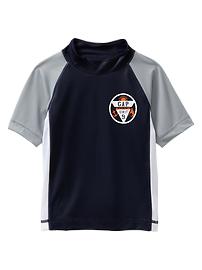 Beach graphic rash guard