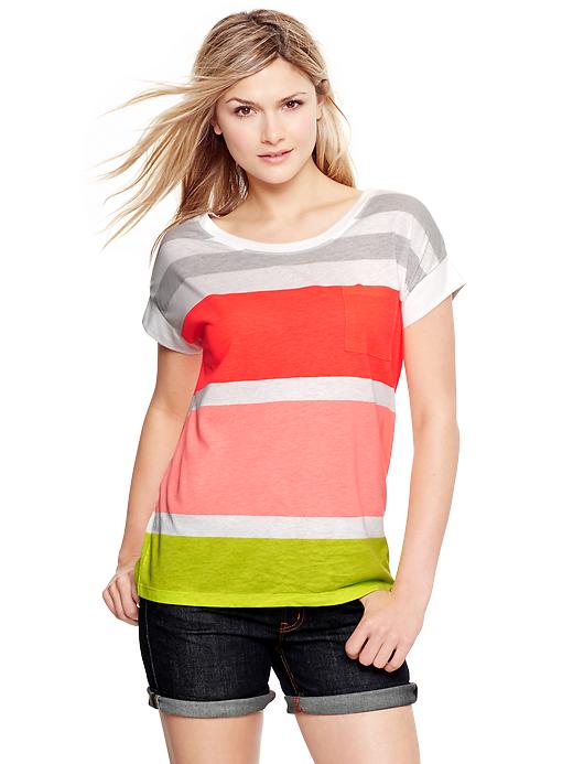 View large product image 1 of 1. Market stripe T