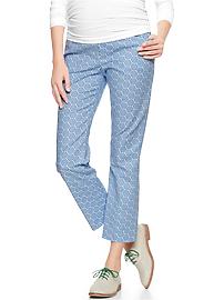 Demi panel slim cropped pants
