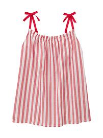 Striped ruffle tank