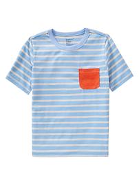 Pop-pocket striped PJ top