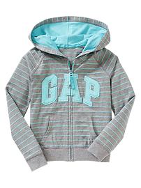 Striped arch logo hoodie