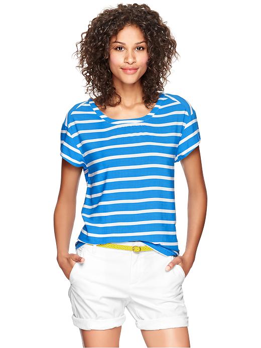 Image number 1 showing, Striped scoop top