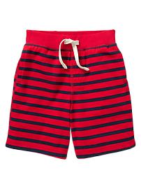 Striped knit shorts