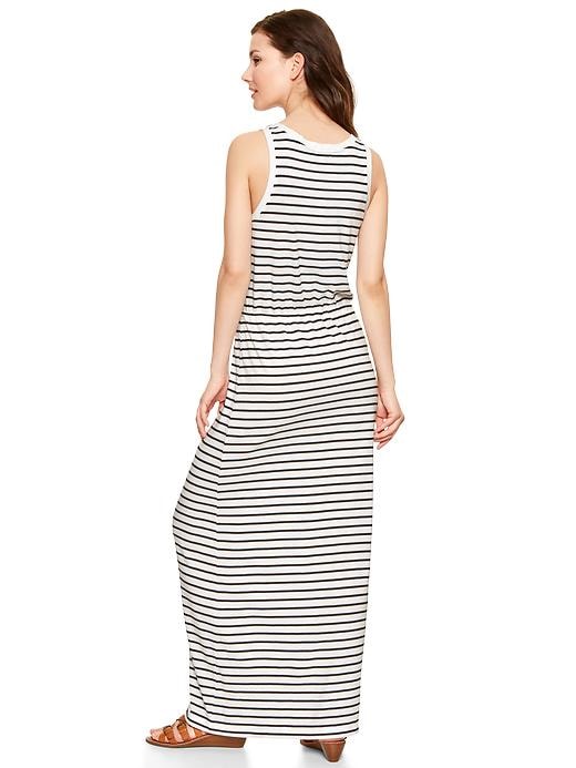 Image number 2 showing, Striped drawstring maxi dress