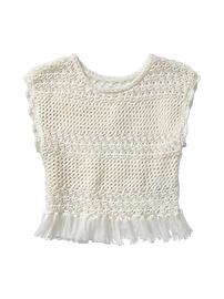 Crochet tassel sweater