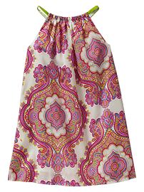 Printed ruched dress
