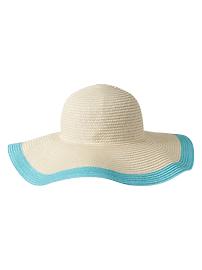 Contrast straw hat