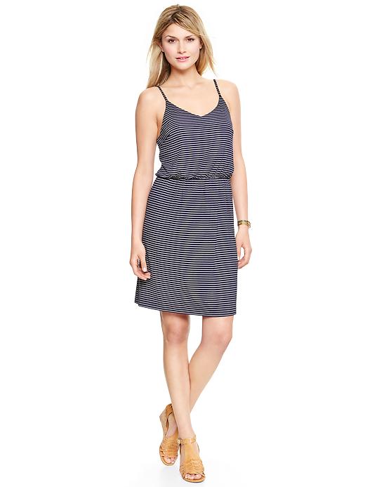 View large product image 1 of 1. Striped modal cami dress