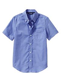 Non-iron short-sleeve shirt