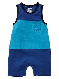 Colorblock stripe one-piece