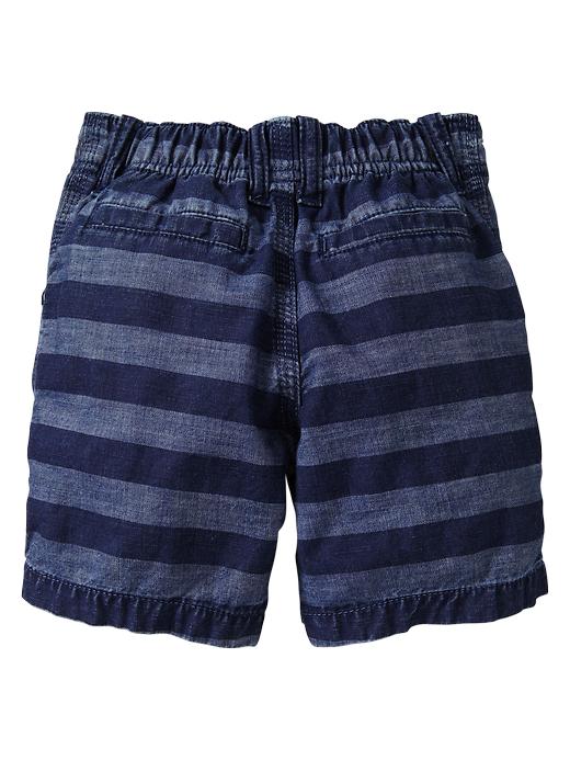 Image number 2 showing, Striped denim shorts